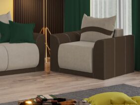 Fotel Nova krémszínű / barna