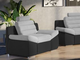 Fotel Quinn világos szürke / antracitszürke