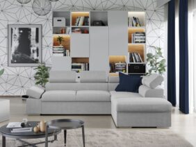 Sarokkanapé Aria világos szürke