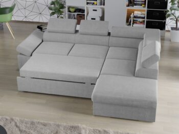 Sarokkanapé Aria világos szürke